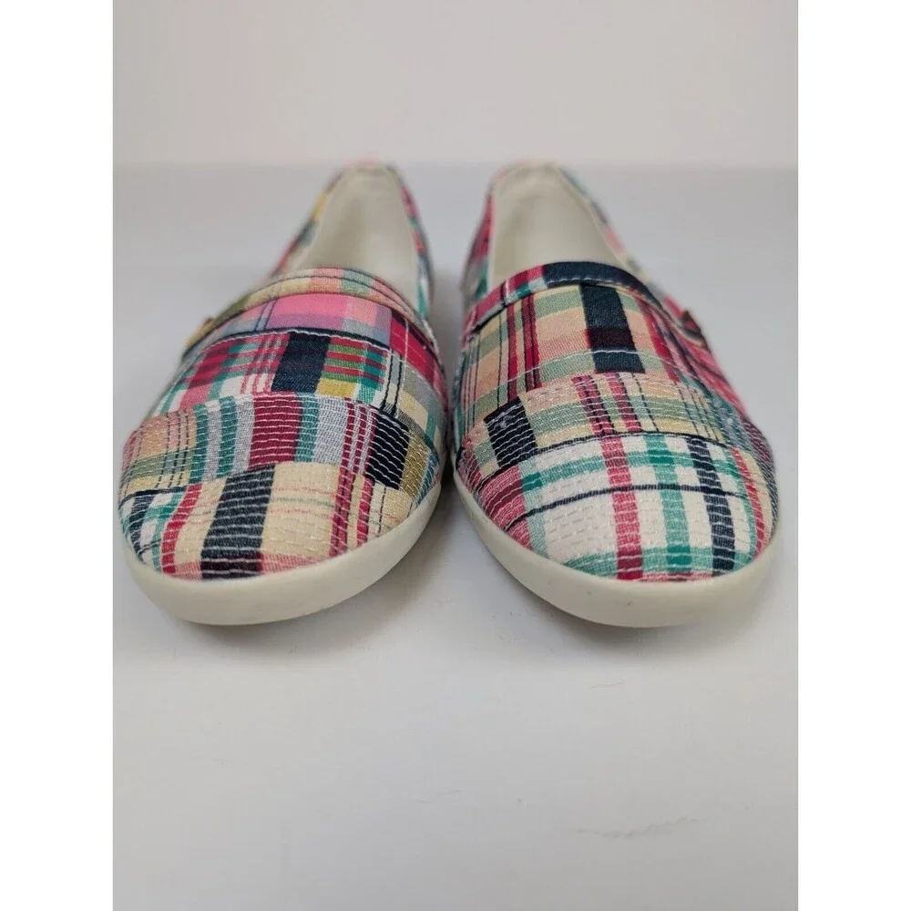 Nine West Shoes Flats Patchwork Quilt Loafers Slip On Size 7.5 M Round Toe
